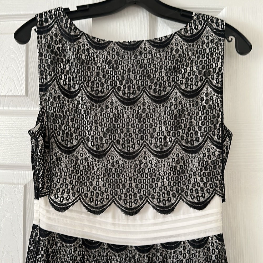 BCBGMaxAzria Black and White Lace Dress - Picture 5 of 8